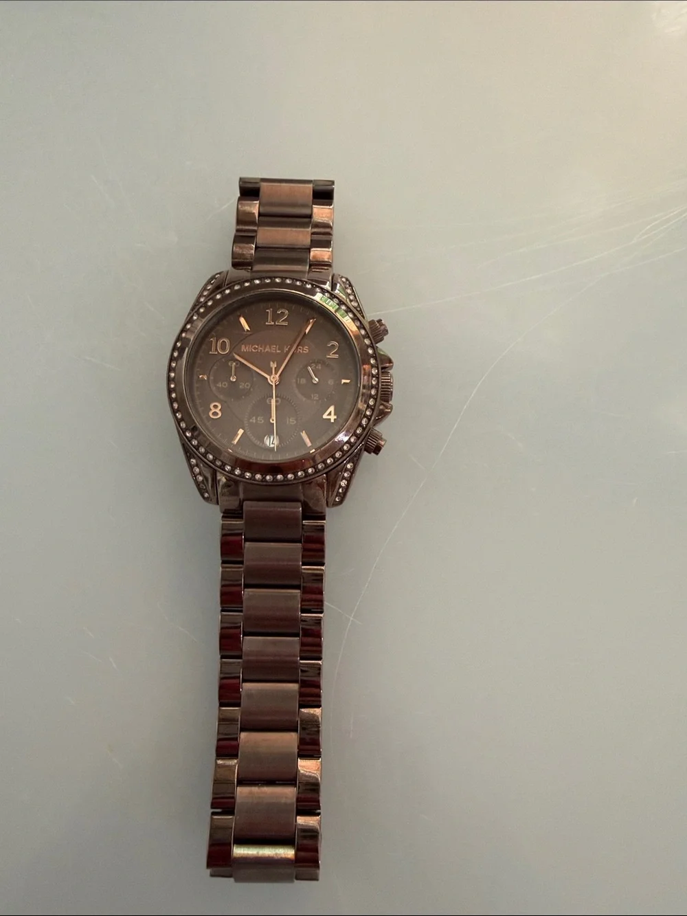Michael Kors Men's Brown and Gold-Tone Stainless Steel Chronograph Watch